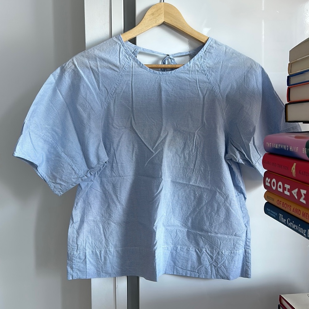 Everlane 100% Cotton Checked Top